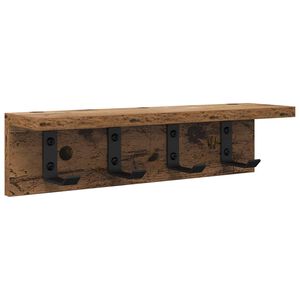 vidaXL Sienas pakaramais Pie sienas Vecs koks 40 x 10,5 x 10,5 cm