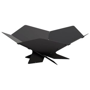 vidaXL Uguns bedre Melns 53 x 53 x 18,5 cm Tērauds