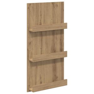 vidaXL Žurnālu statīvs ar plauktu Artisānā ozols 51 x 11 x 102 cm