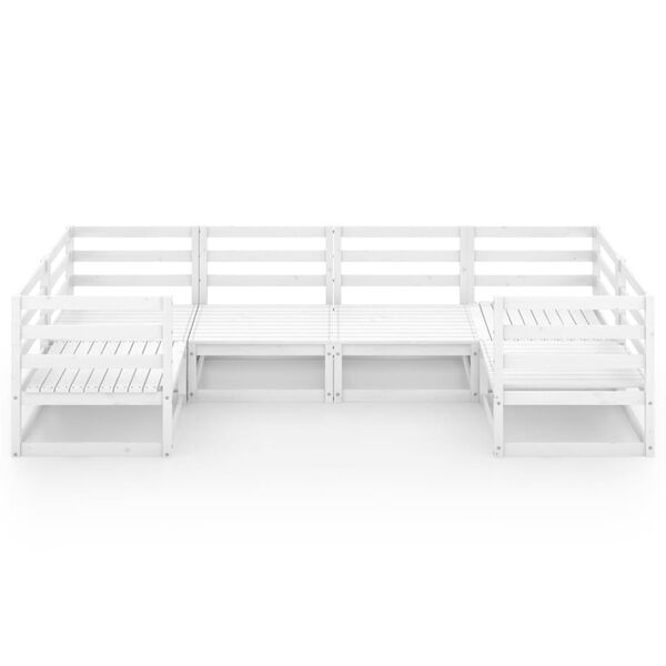 vidaXL 6-daļīgs dārza atpūtas mēbeļu komplekts, priedes masīvkoks