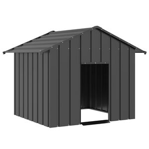 vidaXL suņu māja ar jumtu 131x101x102 cm cinkots tērauds