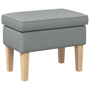 vidaXL Pēdu soliņ&scaron; Gai&scaron;i pelēka 55 x 35 x 41 cm Audums