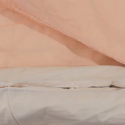 vidaXL gultasveļas komplekts, rozā, 135x200 cm, kokvilna