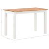 vidaXL virtuves galds, 120x60x74 cm, ozola masīvkoks