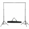 vidaXL fotostudijas komplekts &ndash; lampas, lietussargi, fons, reflektori