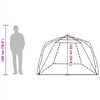 vidaXL pludmales telts 3 personām, pelēka, ūdensnecaurlaidīga
