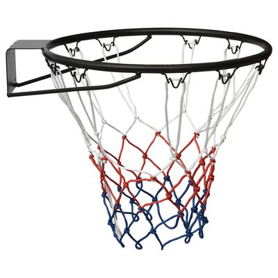 vidaXL basketbola grozs, melns, 45 cm, tērauds