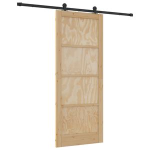 vidaXL Slīdo&scaron;ās durvis ORKDAL 86 x 211 cm Priedes masīvkoks Dabiska