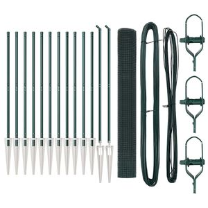 vidaXL Savilktā stieple ar adatām 25 x 1 m PVC pārklāts tērauds Zaļa