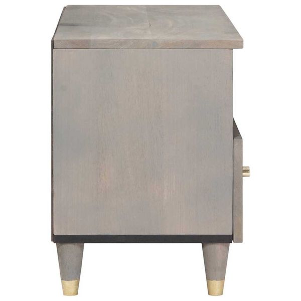 vidaXL Televizora skapī&scaron;a Pelēka 70 x 33 x 46 cm Cieta mango koksne