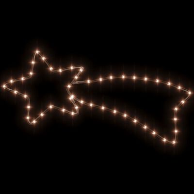 vidaXL Ziemassvētku figūra, komēta, 48 silti baltas LED, 65x28 cm