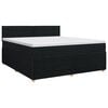 vidaXL Kontinentālā gulta ar matraci Melns 160 x 200 cm Audums