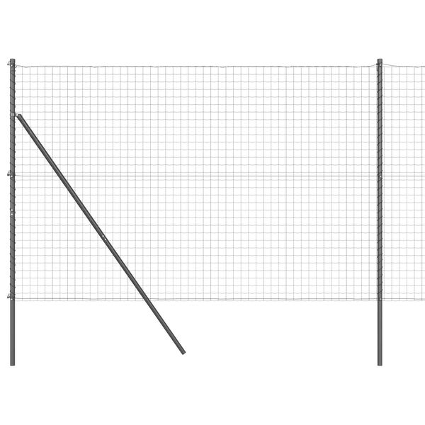vidaXL Žogs ar stabu Pelēka 1,5 x 10 m Tērauds un PVC