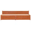 vidaXL Gultas rāmis Vaks brūns 205.5 x 95.5 x 51 cm Ciets priedes koks