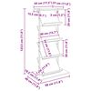 vidaXL Žurnālu statīvs Vecs koks 68 x 40 x 123.5 cm Inženierijas koks