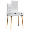 vidaXL Tualetes galda komplekts FAUSKE 3 gab. Balts 76 x 50 x 143 cm
