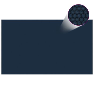 vidaXL baseina pārklājs, solārs, peldošs, 1000x600 cm, melns, zils PE