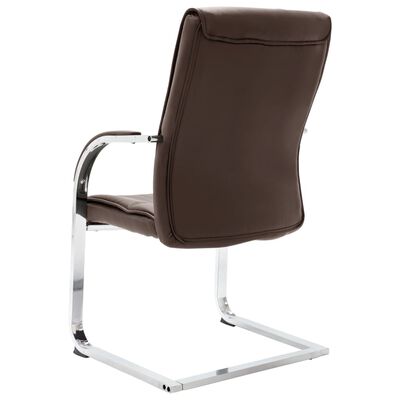 vidaXL konsoles biroja krēsls, brūna mākslīgā āda