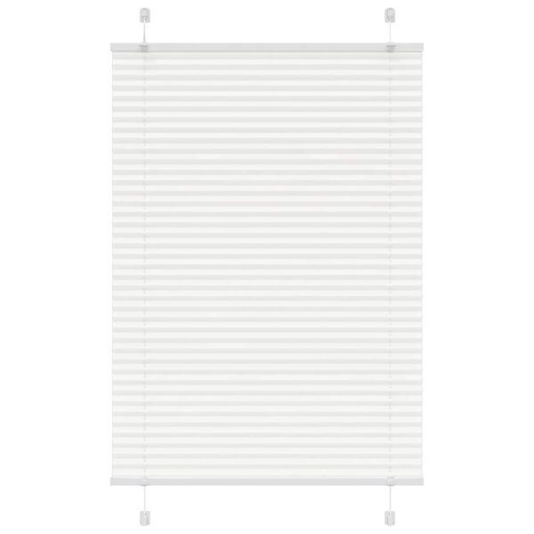 vidaXL plisēta žalūzija balta 100x100 cm auduma platums 99,4 cm