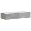 vidaXL Sienas montējamais sānu galds 87,5 x 34,5 x 17 cm Betona pelēks