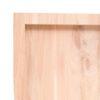vidaXL sienas plaukts, 180x60x(2-6) cm, neapstrādāts ozola masīvkoks