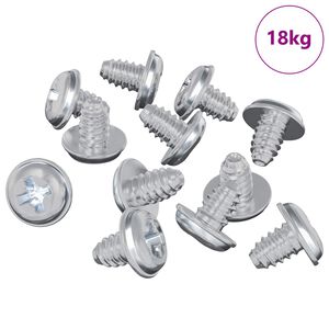vidaXL Slēdzenes skrūves 19149 pcs Sudraba Dzelzs