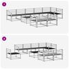 vidaXL Āra dīvānu komplekts 9 pcs Dabiska Cietā akācijas koks