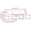 vidaXL 3 Gabals Āra vidējā dīvāns Cietā akācijas koks Dabiska