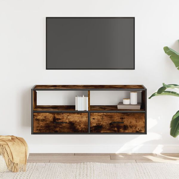 vidaXL TV skapītis, 100x31x39,5 cm, inženierijas koks, ozolkoka krāsa
