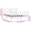 vidaXL gultas rāmis ar galvgali, King size izmērs, masīvkoks