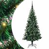 vidaXL Mākslīgais LED Ziemassvētku eglīte Zaļa 150 cm PVC un metāls