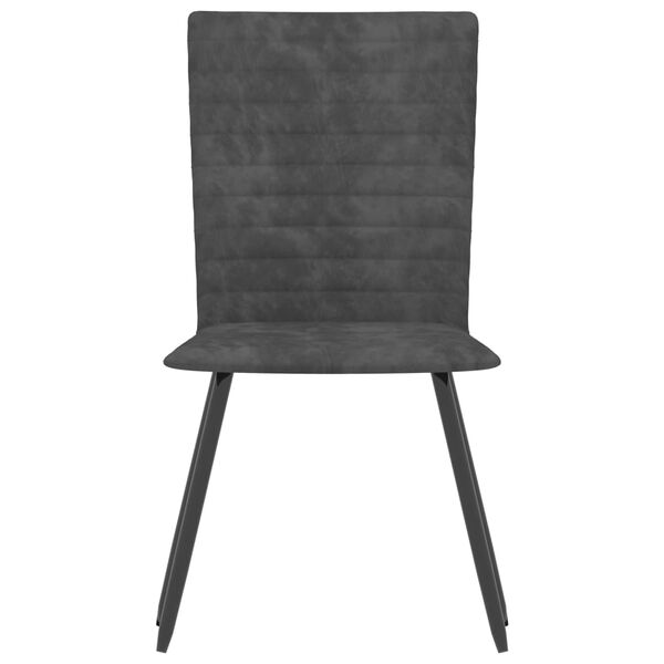 vidaXL virtuves krēsli, 4 gab., pelēks samts