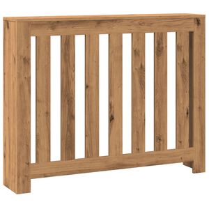 vidaXL radiatora pārsegs, koka krāsa, 104x20x82 cm, inženierijas koks