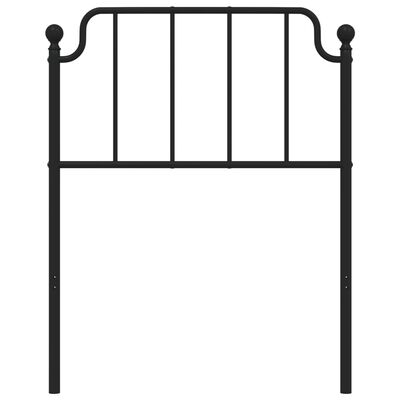 vidaXL gultas galvgalis, metāls, melns, 75 cm