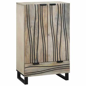 vidaXL Mediju uzglabāšanas skapji un plaukti Balts un melns