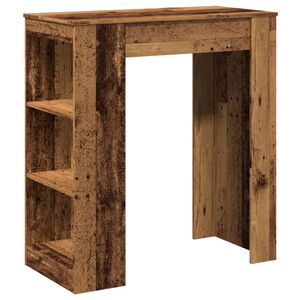 vidaXL bāra galds ar plauktiem, veca koka, 95x47x103,5 cm