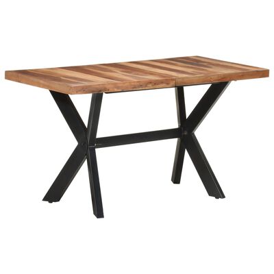 vidaXL virtuves galds, 140x70x75 cm, masīvkoks ar medus apdari