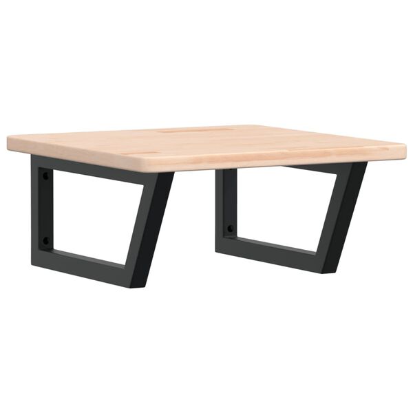 vidaXL izlietnes plaukts, stiprināms pie sienas, tērauds, ozola koks