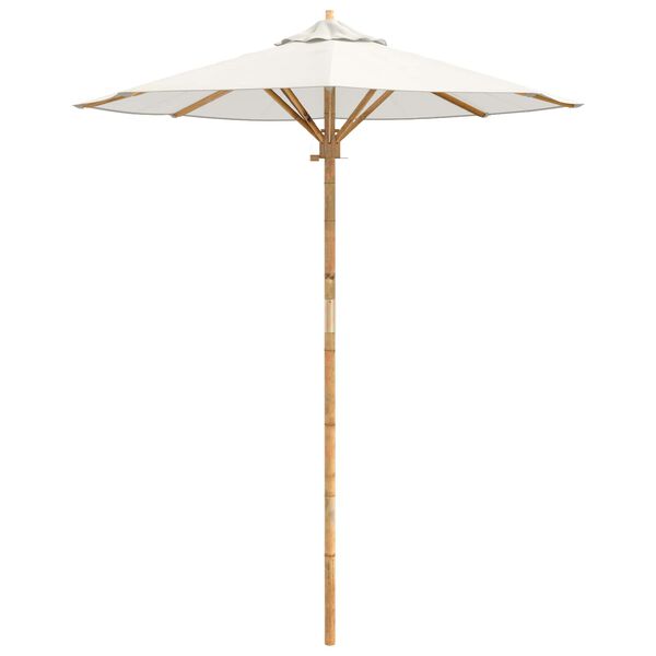 vidaXL Dārza parasols Krēmkrāsas &Oslash; 270 x 260 cm Bambuss