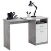 FMD rakstāmgalds ar 1 atvilktni, 123x50x76,5 cm, betona, balta krāsa