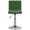 vidaXL grozāmi virtuves krēsli, 2 gab., tum&scaron;i zaļ&scaron; samts