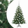 vidaXL Mākslīgā Ziemassvētku egle ar bumbiņu 150 cm 150 LED