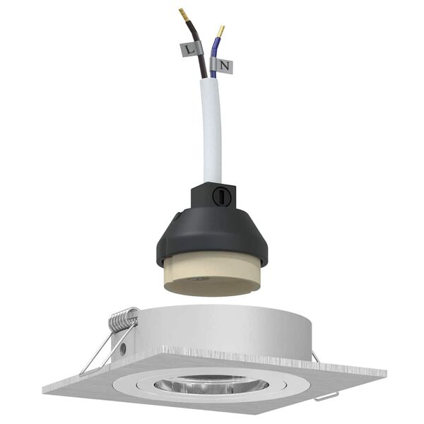 vidaXL Spotlights ar prožektoriem 6 pcs Sudraba 9 x 9 x cm Alumīnijs