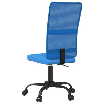 vidaXL biroja krēsls, regulējams augstums, zils, sietveida audums
