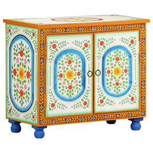 vidaXL kumode, krāsota ar rokām, 70x35x60 cm, mango masīvkoks