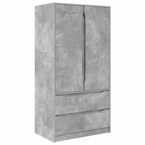 vidaXL Skapis Betona Pelēks 79,5 x 49 x 156 cm Inženierijas koks