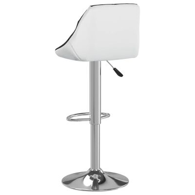 vidaXL bāra krēsli, 2 gab., melna un balta mākslīgā āda