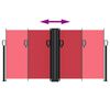 vidaXL izvelkams sānu aizslietnis, sarkans, 120x600 cm