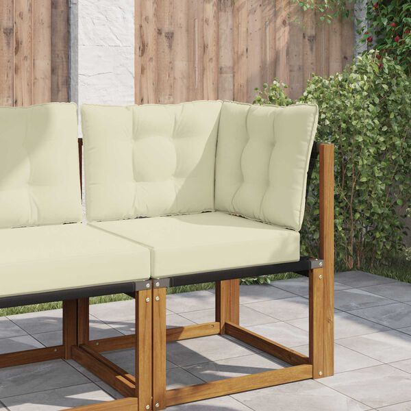 vidaXL Āra dīvāna spilvens 3 pcs Krēmkrāsa Poliesters