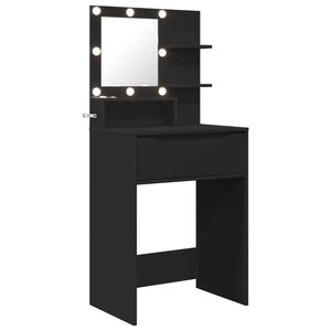 vidaXL Guļamistabas ģērb&scaron;anās galdiņi Melna 80 x 39,6 x 135 cm